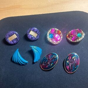 Lot of vintage 80’s statement earrings